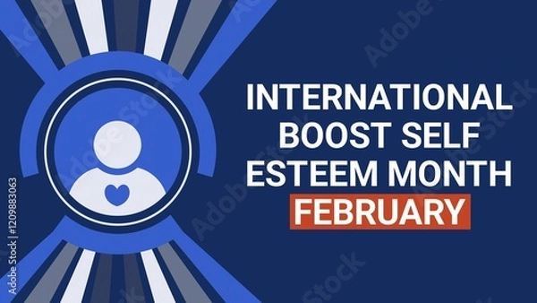 Obraz International Boost Self Esteem Month february web banner design illustration 