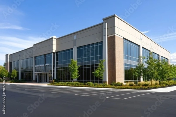 Fototapeta Large modern office building, Generative AI