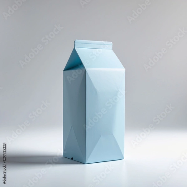 Fototapeta Mockup of a milk carton box with space for custom branding or logo design