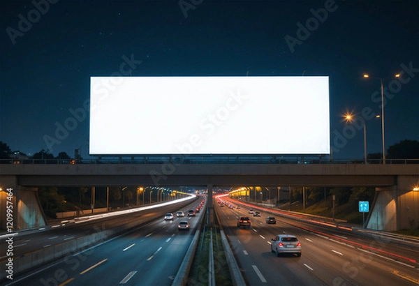 Obraz 고속도로 대형 광고판 광고 디자인 목업