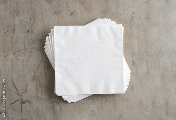 Obraz 종이 냅킨 티슈 로고 목업