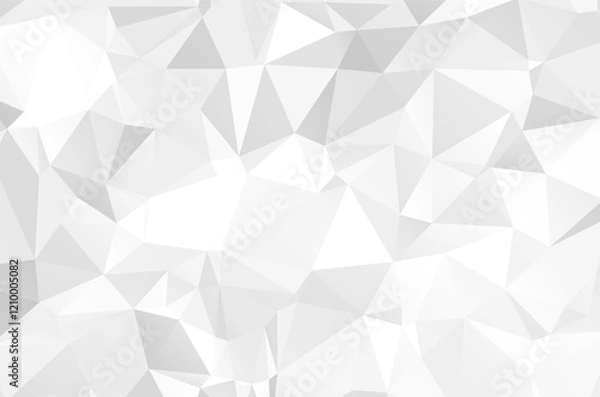 Obraz Gray White Polygonal Background, Creative Design Templates