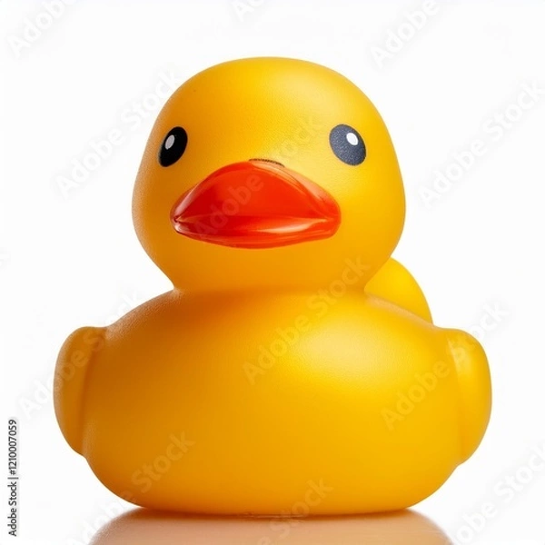 Obraz yellow rubber duck on white background 