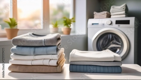 Obraz washing machine in the kitchen