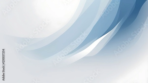 Fototapeta Abstract blue gradient background with flowing lines for professional business use