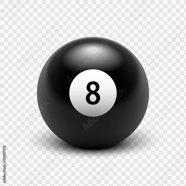 Obraz Eight Ball Isolated on a transparent background