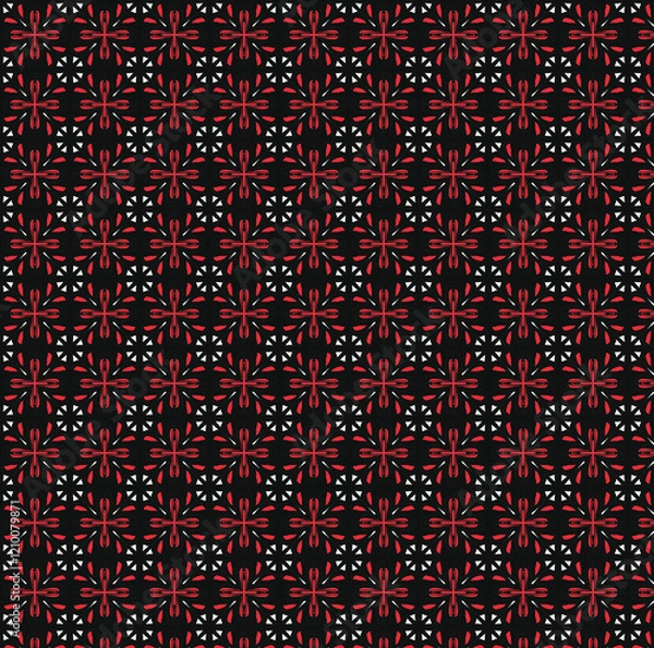 Obraz Mixed pattern original design and digital drawing. It can be used in web, wallpaper, ceramic and fabric designs.
