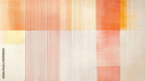 Fototapeta Soft pastel grid patterns create a calming atmosphere with gentle pencil strokes in soothing colors