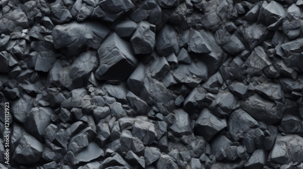 Fototapeta Black Rock Texture Surface with Rough Details repetitive patter tile