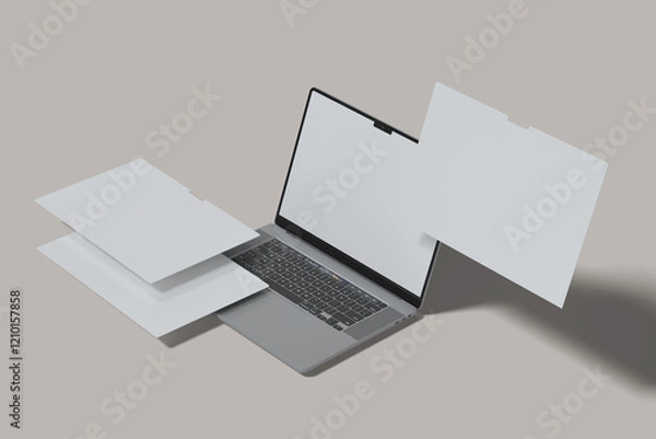 Obraz Laptop Screen Website Blank Mockup