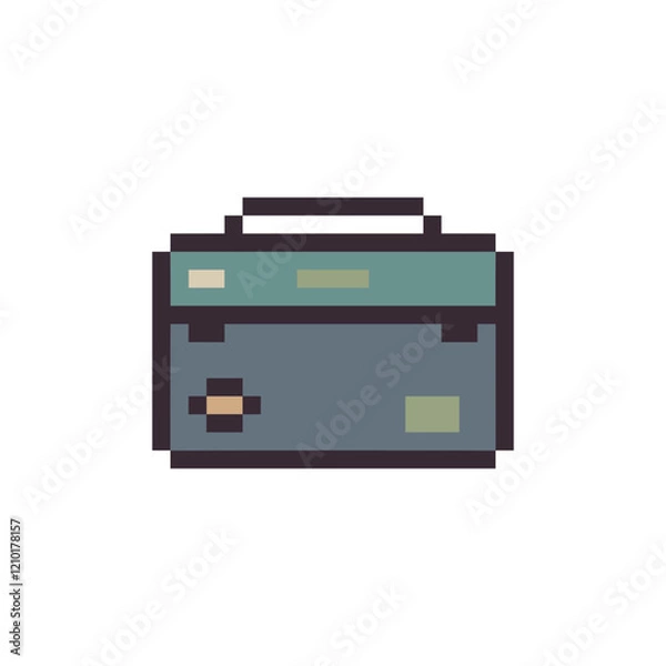 Fototapeta bag work retro pixel art