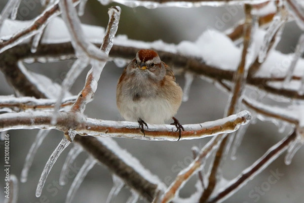 Obraz Sparrow in snow