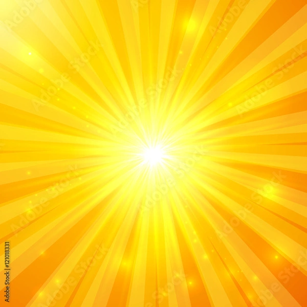 Fototapeta Abstract yellow vector sunny background