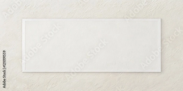 Fototapeta Clean Minimalist White Rectangle Frame on Textured Wall