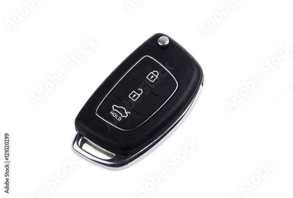 Obraz Electronic car key isolated on a white background