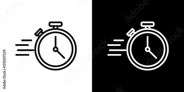 Fototapeta Instant vector icon in thin line style
