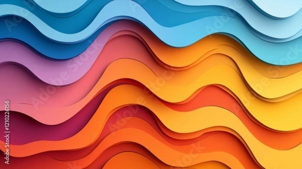 Fototapeta Abstract Colorful Wave Background Texture