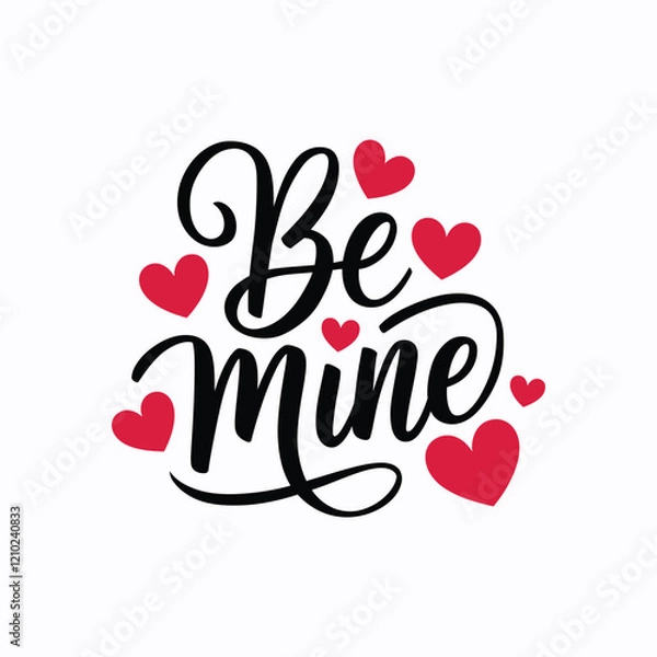 Obraz Valentines Day elegant hand text banner.