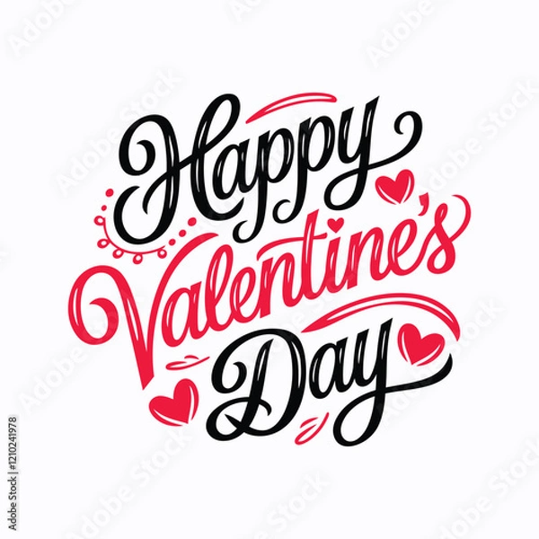 Fototapeta Valentines Day elegant hand text banner.