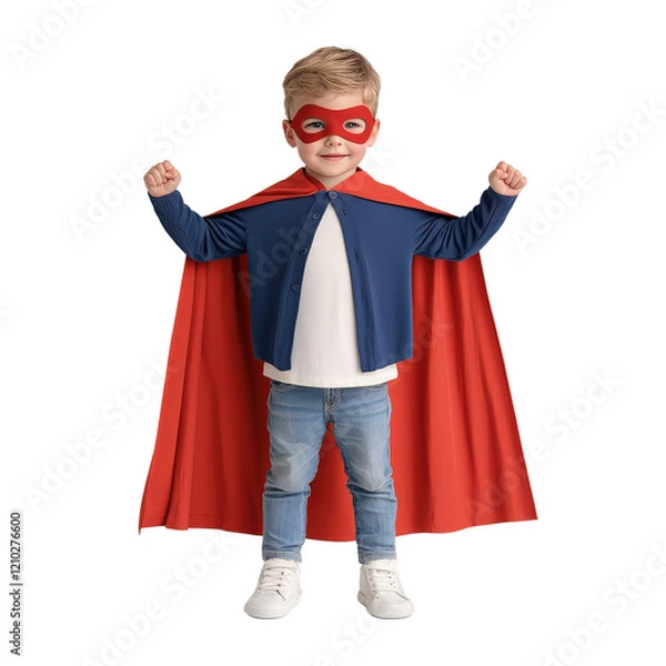 Obraz Child superhero action indoor setting png image fun environment upbeat viewpoint imagination concept