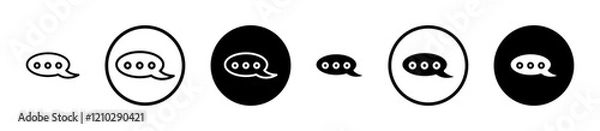 Fototapeta Comment icons set in black filled and stroke line style