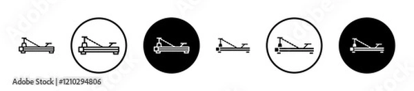 Fototapeta Reformer icons set in black filled and stroke line style