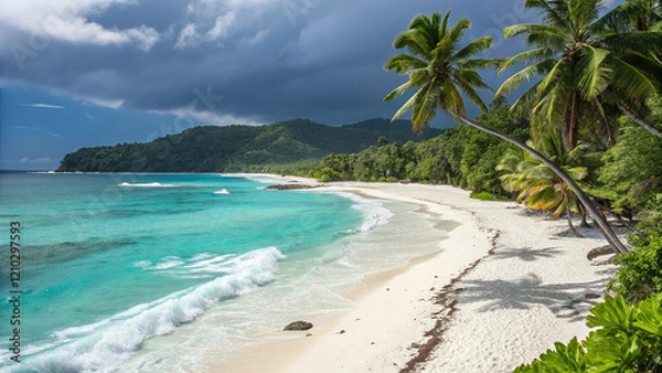 Obraz Beach with palm trees