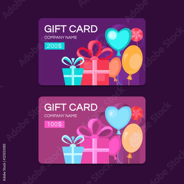 Obraz Vector gift cards.
