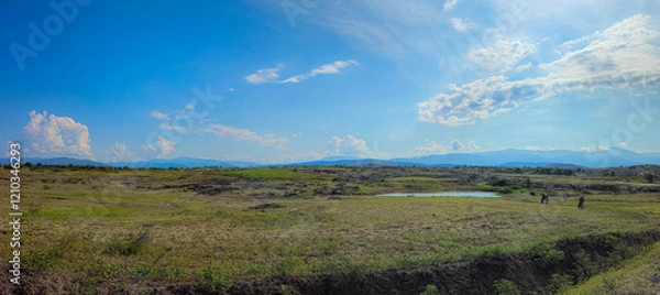 Obraz landscape with sky and clouds