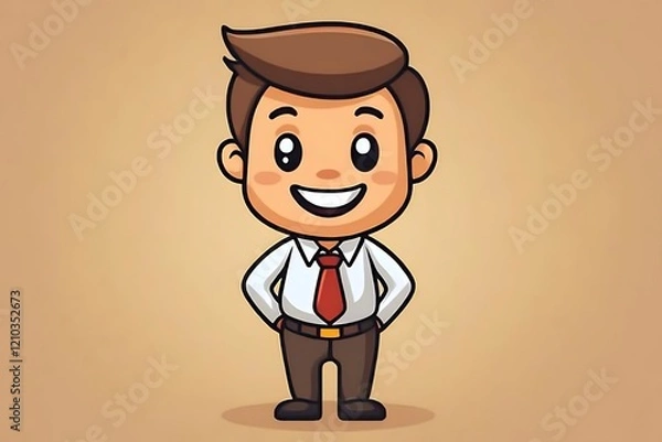 Obraz Cute Smiling Businessman Clipart