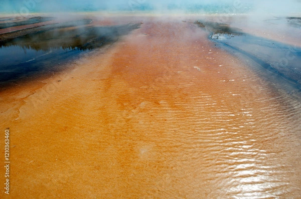 Fototapeta Liquid, Orange , Turquoise, Lava, Smoky, Graphic, Swirls