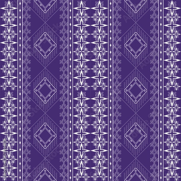 Fototapeta Intricate purple geometric pattern with white designs