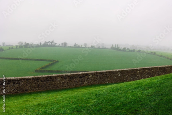 Obraz views during a rainy foggy day in the Irish countryside