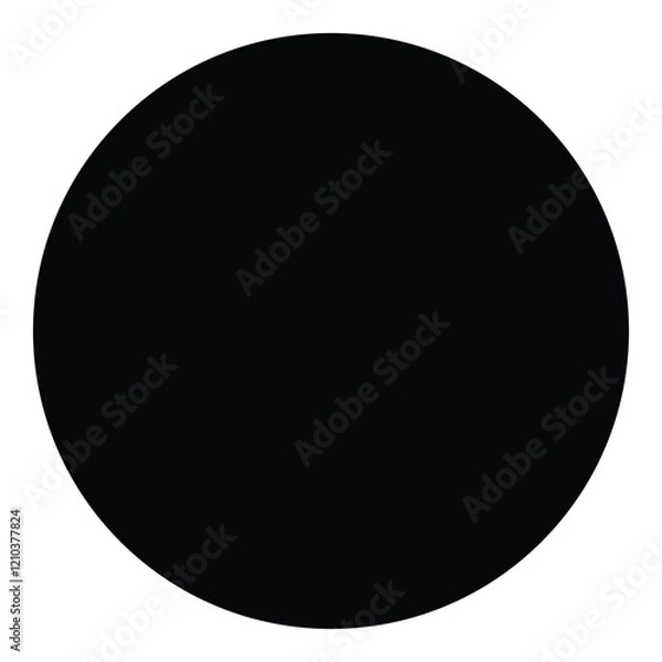 Fototapeta Minimalist Circle Flat Icon Isolated On White Background