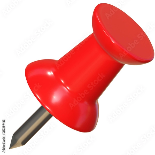 Obraz red push pin