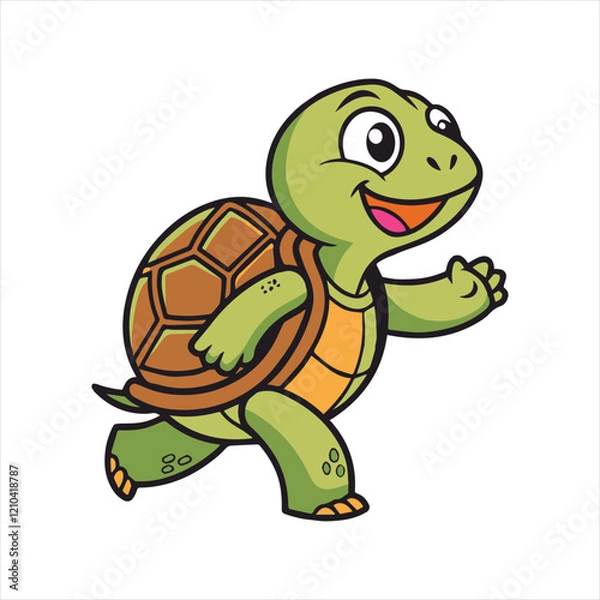 Fototapeta turtle mascot cartoon style vector images, designed to add charm and character to your creative projects. These vectors showcase turtles in various playful and engaging cartoon styles, 