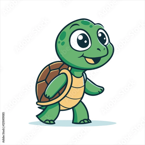 Fototapeta turtle mascot cartoon style vector images, designed to add charm and character to your creative projects. These vectors showcase turtles in various playful and engaging cartoon styles, 