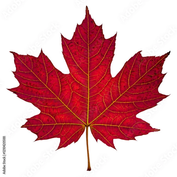 Fototapeta Crimson Maple Leaf isolated on transparent background