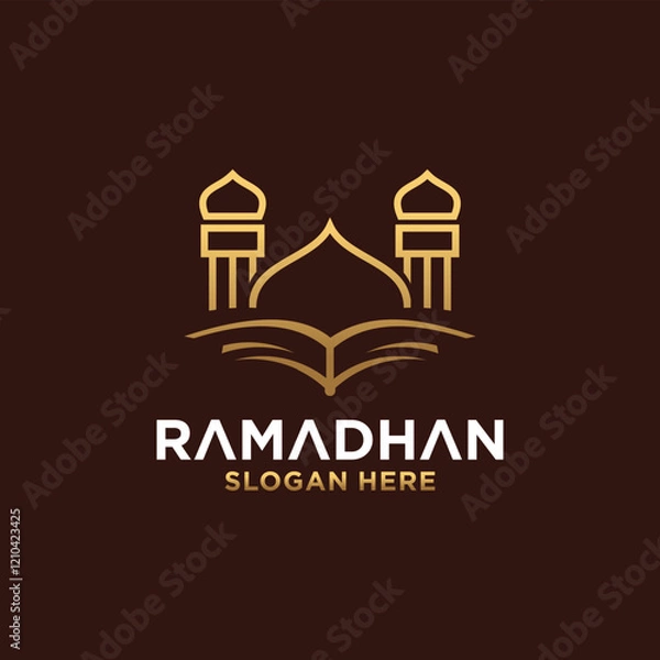 Fototapeta Ramadan month logo, collection of logos for the holy month of Ramadan.