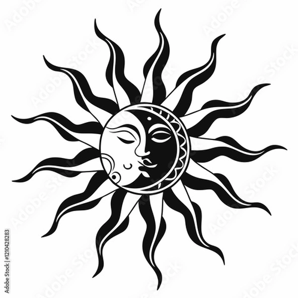 Obraz Propose Day vector silhouette black design white background