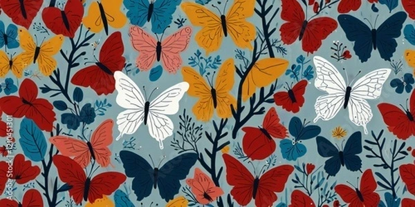 Fototapeta pattern with flowers