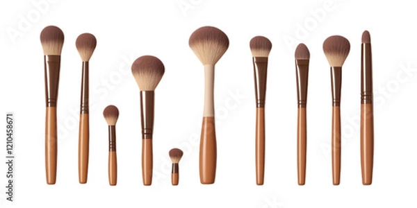 Fototapeta Makeup Products Isolated on Transparent White Background


