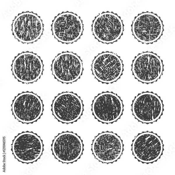 Obraz Document Stamp Label Grunge Style Set