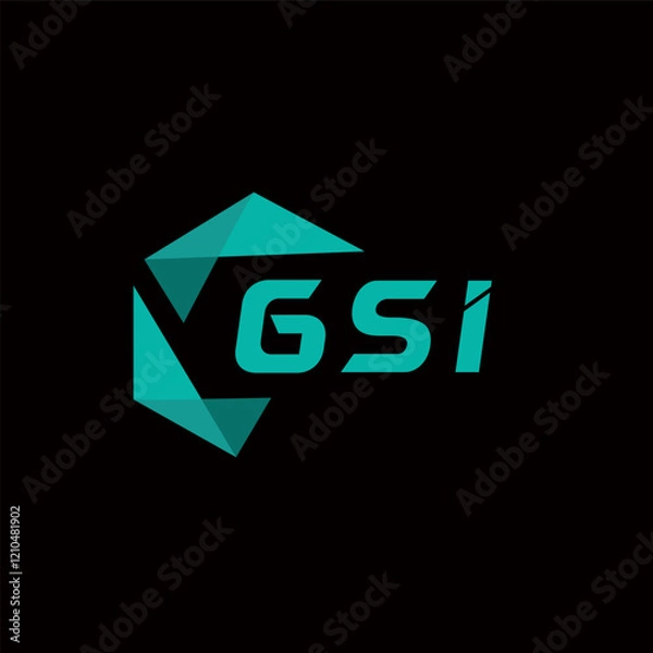 Fototapeta GSI creative minimalist letter logo. GSI unique vector initials alphabet letter logo designGSI creative minimalist letter logo. GSI unique vector initials alphabet letter logo design
