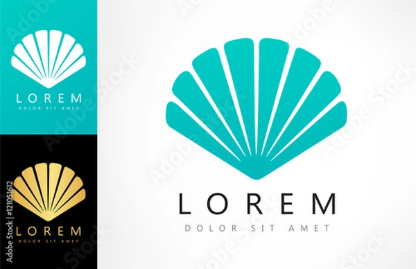 Obraz logo muszli morskich