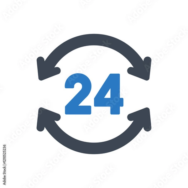 Obraz 24 Hour Cycle Arrows Icon