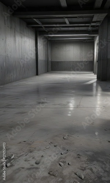 Fototapeta A vast, empty gray area devoid of any visual interest, boredom, gray