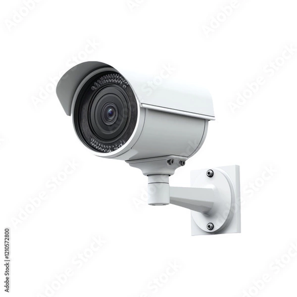 Fototapeta Security camera on a transparent background, ideal for technology and safety themes