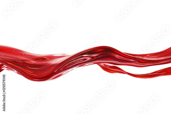 Obraz red color liquid isolated on white or transparent background

