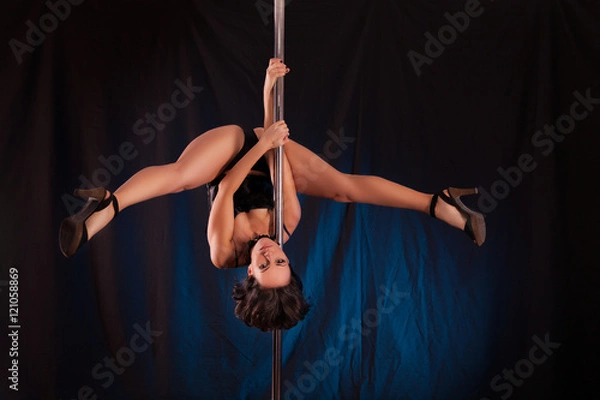 Obraz studio photo on a pole dancer